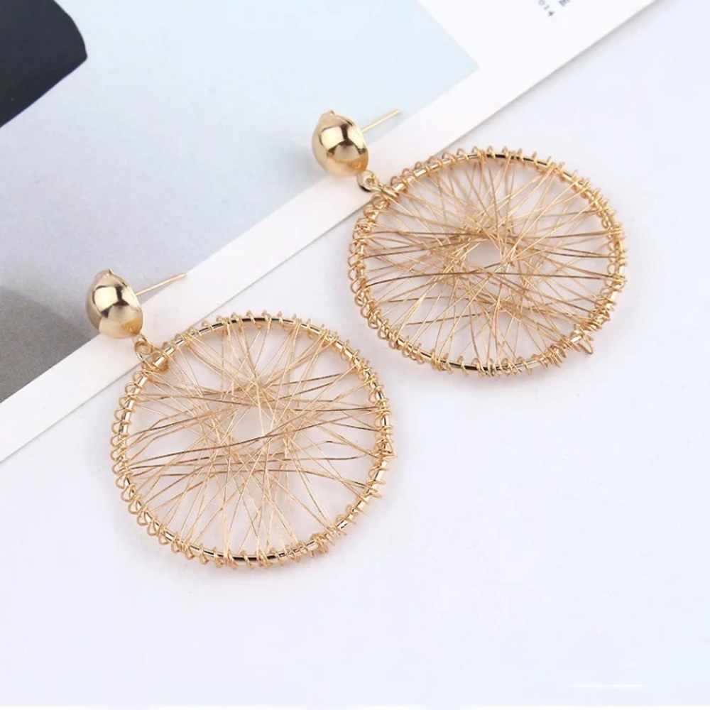 Gold Tone Fashion Earrings - Picture 1 of 4